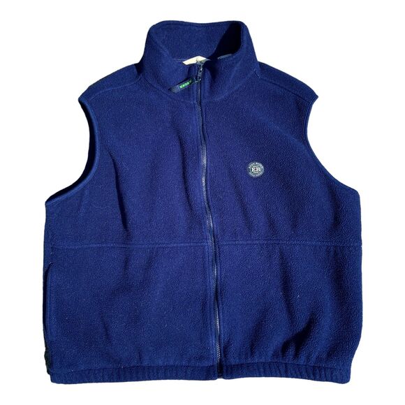 Eddie Bauer EBTEK Vest Mens Size‎ L Large Vest Blue Sleeveless Zip Up Outdoor - Picture 1 of 7